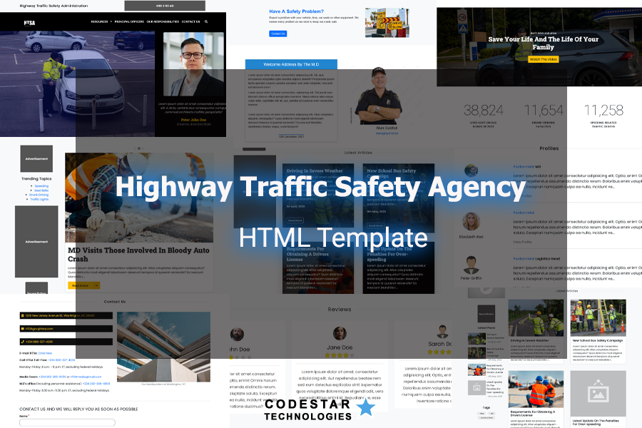 Highway Traffic Safety Agency HTML Template